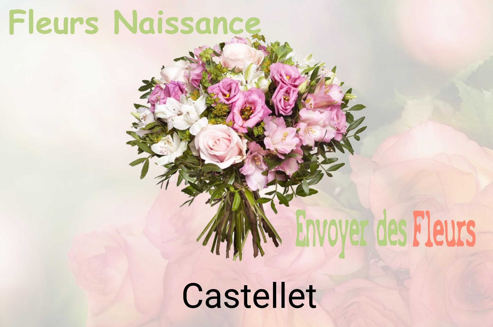 Bouquet de fleurs de naissance livré à Castellet